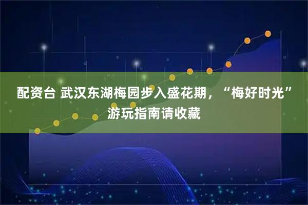 配资台 武汉东湖梅园步入盛花期，“梅好时光”游玩指南请收藏
